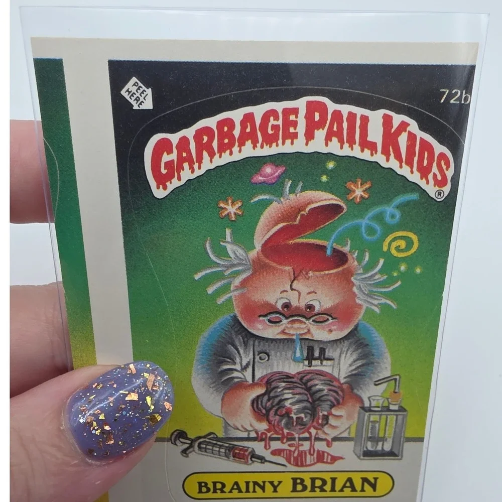 Topps Garbage Pail Kids OS2 Brainy Brian Fair 72b Error Card Miscut